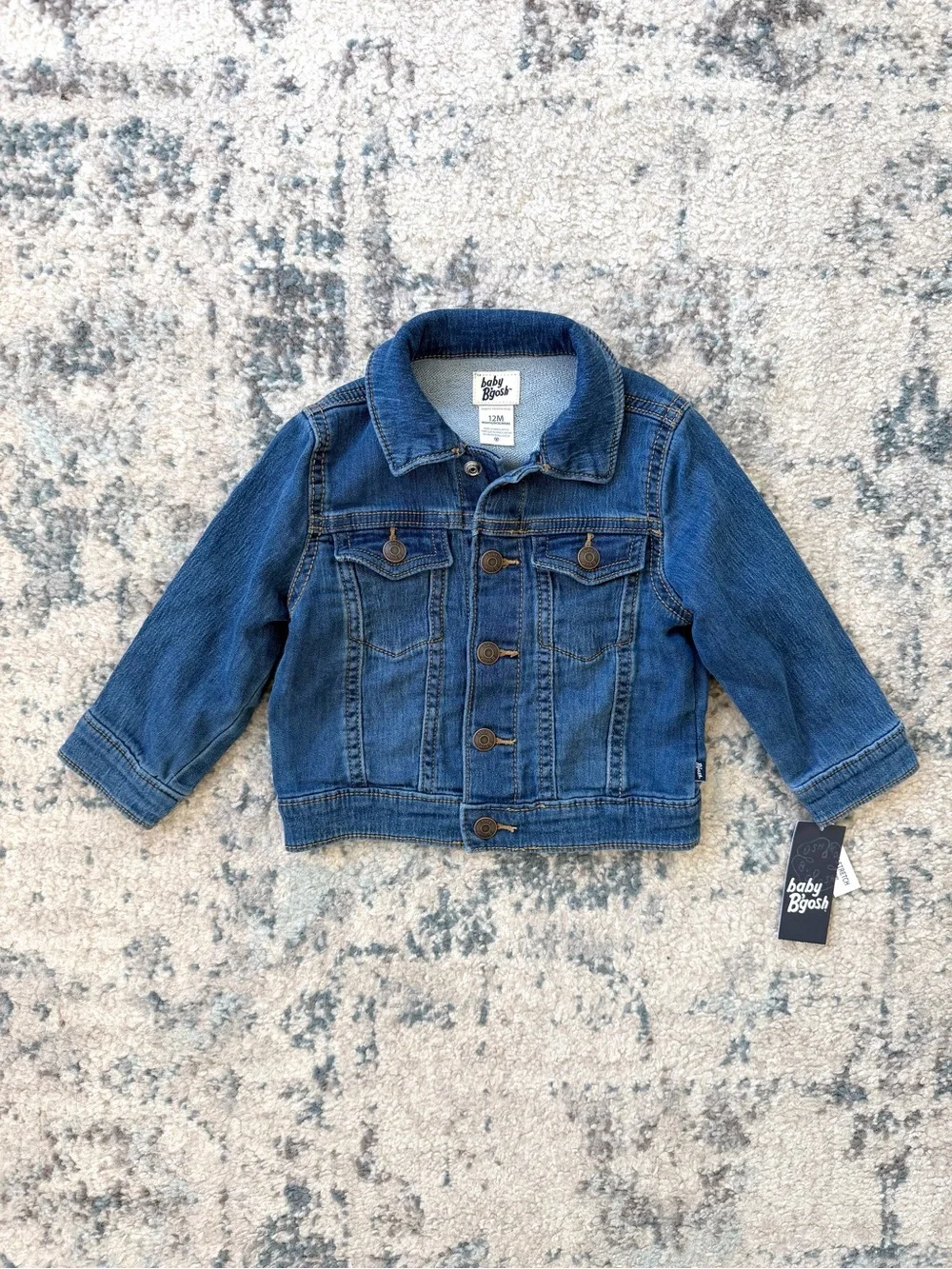 NWT Oshkosh B’gosh Kids Denim Blue Jean Jacket, Size 12 Months